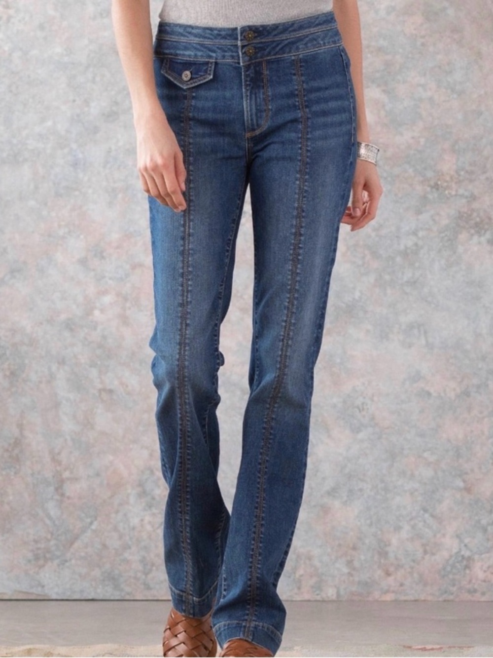 Driftwood Kelly Jeans Dark Wash Size 27, Carried w/Free People - Picture 2 of 8
